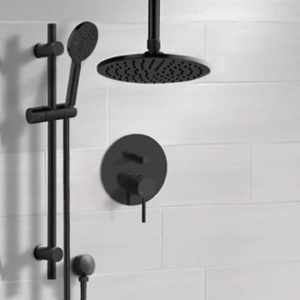 Shower Faucet Matte Black Shower Set With 8